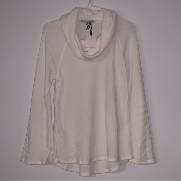 White Cowl Neck Long Sleeve - Picture 1 of 4